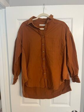We The Free Rust Button-Down Shirt